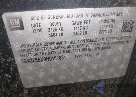 2017 Buick Regal Turbo Sport Touring from USA, damaged, VIN 2G4GL5EX9H9151831